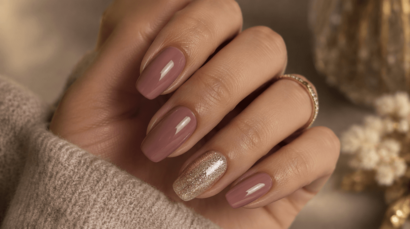 Bàn tay được làm nail gel màu hồng phấn tinh tế, phong cách nail lounge cao cấp