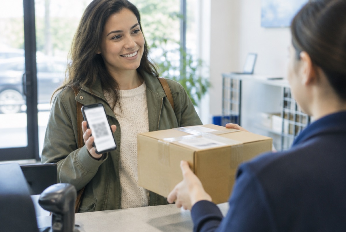 Trả hàng với mã QR trên điện thoại